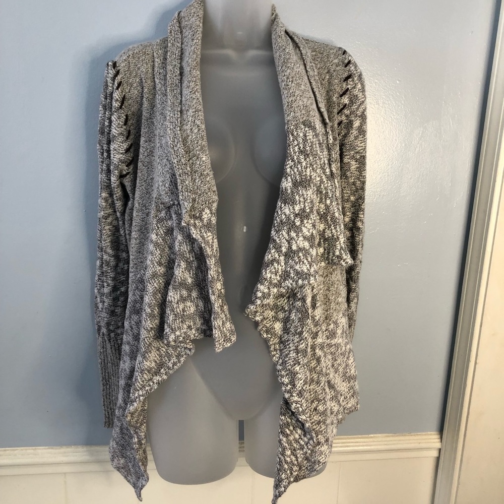 Maurices Cardigan Waterfall Sweater Womens Small Heather Gray